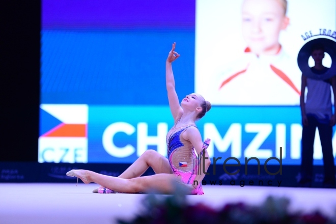 The best moments of Day 2 of Rhythmic Gymnastics World Cup in Baku. Azerbaijan, Baku april 28 2018