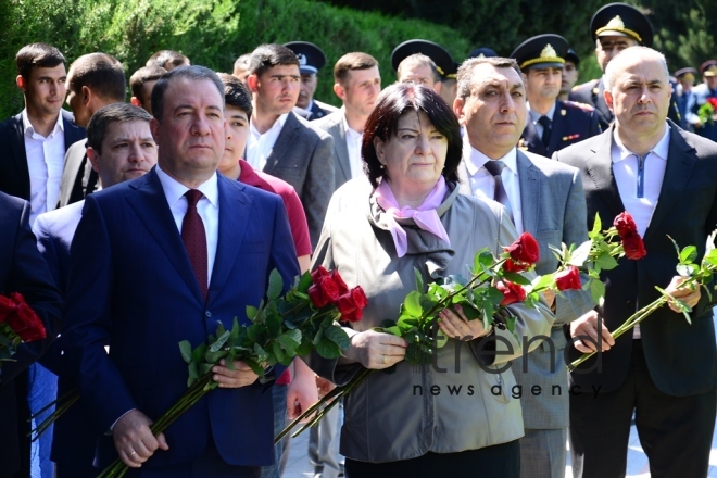 Azerbaijanis mark 95th birthday anniversary of National Leader  Heydar Aliyev . Azerbaijan, Baku, may 10. 2018