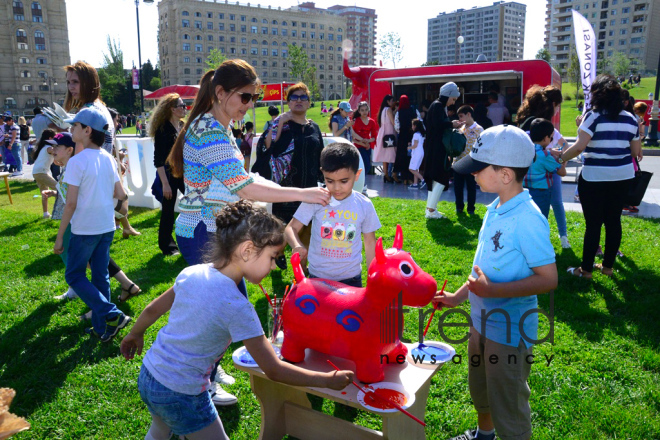 Children Festival in Heydar Aliyev Center park Azerbaijan, Baku, 1 june 2018