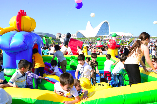 Children Festival in Heydar Aliyev Center park Azerbaijan, Baku, 1 june 2018