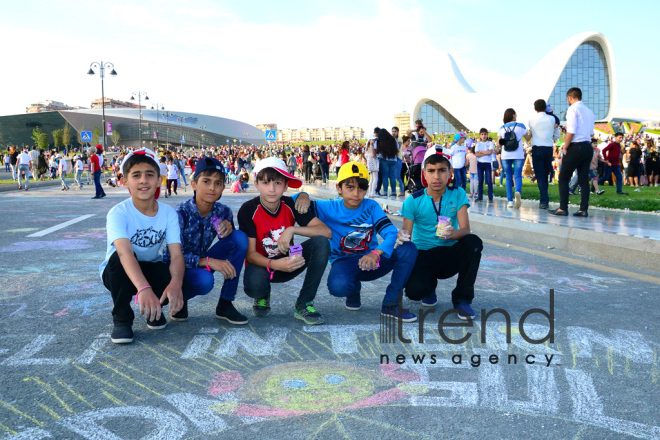 Children Festival in Heydar Aliyev Center park Azerbaijan, Baku, 1 june 2018