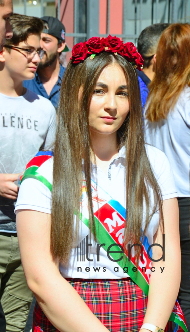 Azerbaijani schools celebrate Day of Farewell Bell. Azerbaijan, Baku,  14 June  2018