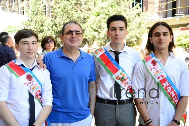 Azerbaijani schools celebrate Day of Farewell Bell. Azerbaijan, Baku,  14 June  2018