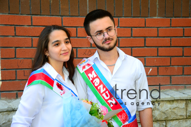 Azerbaijani schools celebrate Day of Farewell Bell. Azerbaijan, Baku,  14 June  2018