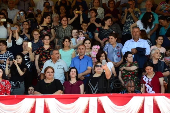 Graduation Ceremony at Heydar Aliyev Azerbaijan High Military School. Azerbaijan, Baku, 21 June 2018
