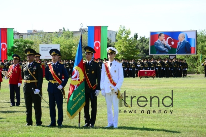 Graduation Ceremony at Heydar Aliyev Azerbaijan High Military School. Azerbaijan, Baku, 21 June 2018
