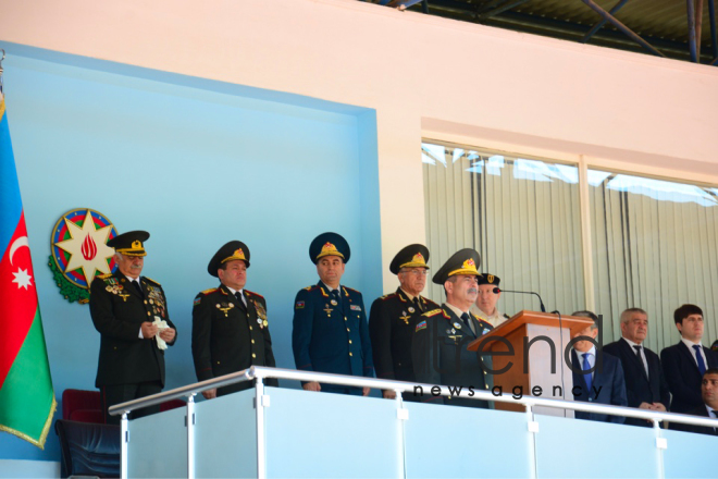 Graduation Ceremony at Heydar Aliyev Azerbaijan High Military School. Azerbaijan, Baku, 21 June 2018
