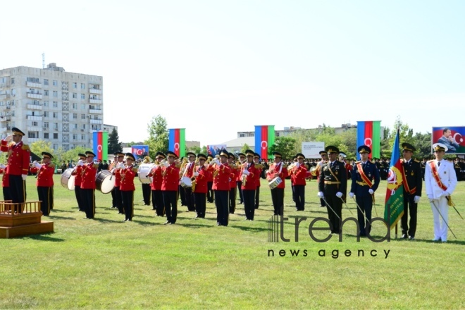 Graduation Ceremony at Heydar Aliyev Azerbaijan High Military School. Azerbaijan, Baku, 21 June 2018
