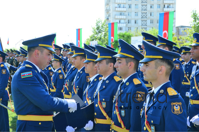 Graduation Ceremony at Heydar Aliyev Azerbaijan High Military School. Azerbaijan, Baku, 21 June 2018
