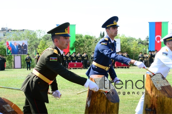 Graduation Ceremony at Heydar Aliyev Azerbaijan High Military School. Azerbaijan, Baku, 21 June 2018
