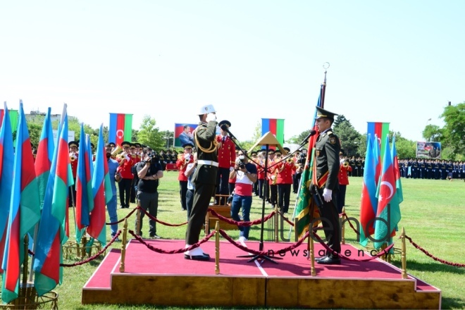 Graduation Ceremony at Heydar Aliyev Azerbaijan High Military School. Azerbaijan, Baku, 21 June 2018
