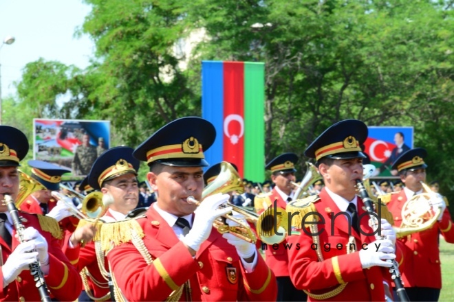 Graduation Ceremony at Heydar Aliyev Azerbaijan High Military School. Azerbaijan, Baku, 21 June 2018
