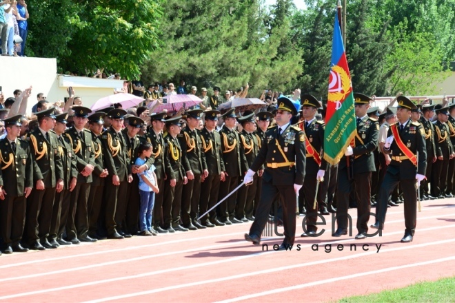 Graduation Ceremony at Heydar Aliyev Azerbaijan High Military School. Azerbaijan, Baku, 21 June 2018
