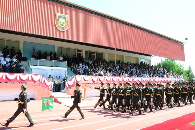 Graduation Ceremony at Heydar Aliyev Azerbaijan High Military School. Azerbaijan, Baku, 21 June 2018
