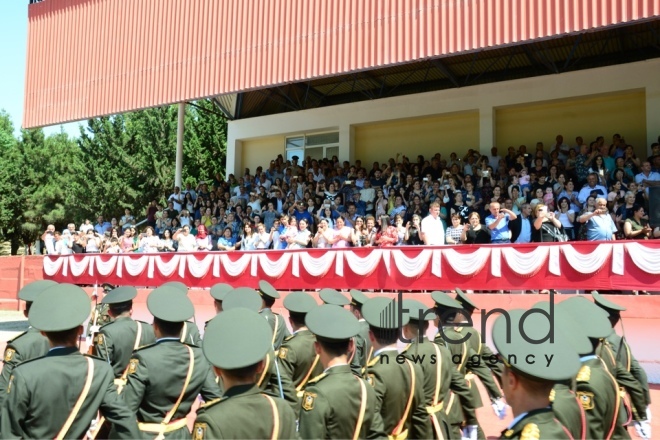 Graduation Ceremony at Heydar Aliyev Azerbaijan High Military School. Azerbaijan, Baku, 21 June 2018
