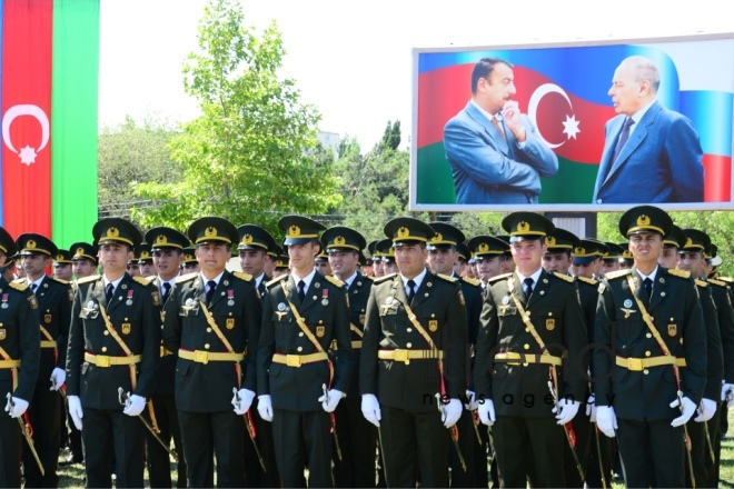 Graduation Ceremony at Heydar Aliyev Azerbaijan High Military School. Azerbaijan, Baku, 21 June 2018
