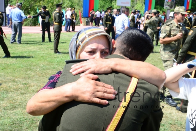 Graduation Ceremony at Heydar Aliyev Azerbaijan High Military School. Azerbaijan, Baku, 21 June 2018
