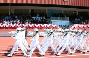 Graduation Ceremony at Heydar Aliyev Azerbaijan High Military School. Azerbaijan, Baku, 21 June 2018
