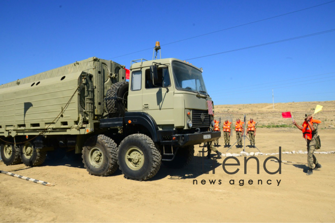 Engineering-sapper troops of Azerbaijan’s Armed Forces hold exercises  Azerbaijan, Baku, 22 June 2018
