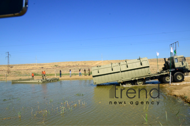 Engineering-sapper troops of Azerbaijan’s Armed Forces hold exercises  Azerbaijan, Baku, 22 June 2018
