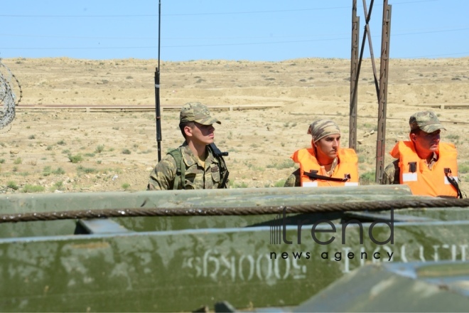 Engineering-sapper troops of Azerbaijan’s Armed Forces hold exercises  Azerbaijan, Baku, 22 June 2018
