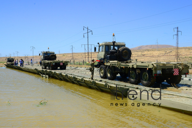 Engineering-sapper troops of Azerbaijan’s Armed Forces hold exercises  Azerbaijan, Baku, 22 June 2018
