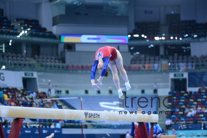 Bakıda Yeniyetmələrin Olimpiya Oyunlarına idman gimnastikası üzrə təsnifat yarışlarına start verildi  Azərbaycan, Bakı, 23 iyun 2018
