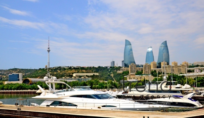 Baku Bay. Azerbaijan, Baku, July  19 , 2018