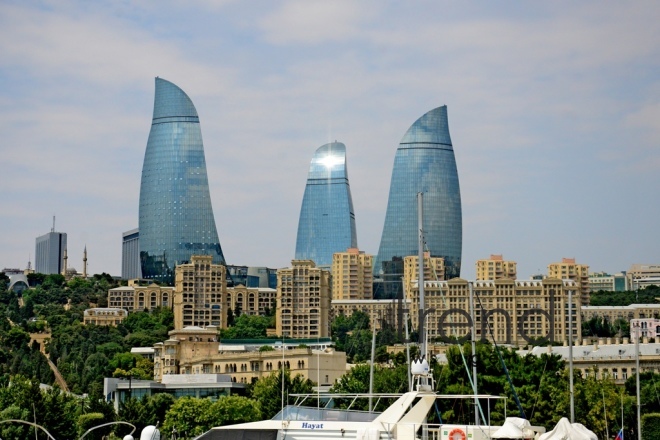 Baku Bay. Azerbaijan, Baku, July  19 , 2018