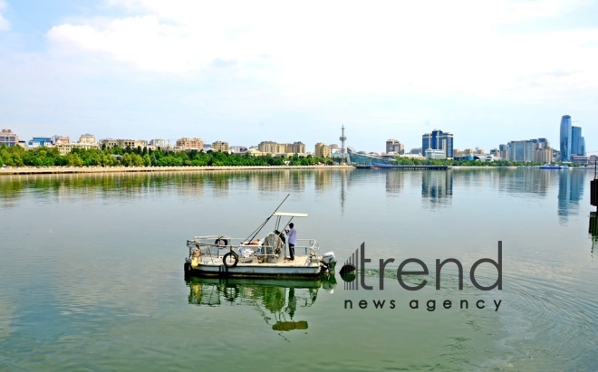 Baku Bay. Azerbaijan, Baku, July  19 , 2018