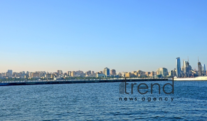 Baku Bay. Azerbaijan, Baku, July  19 , 2018