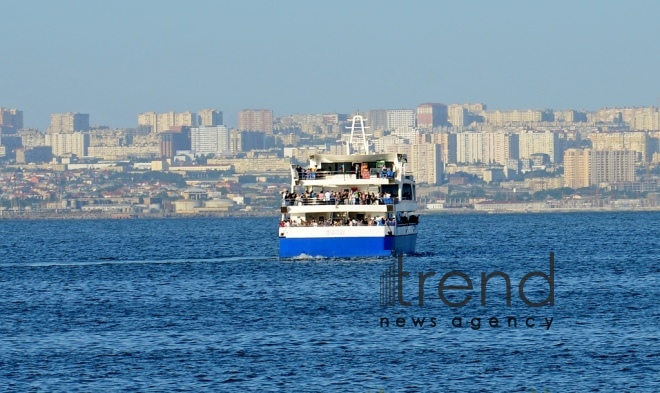 Baku Bay. Azerbaijan, Baku, July  19 , 2018