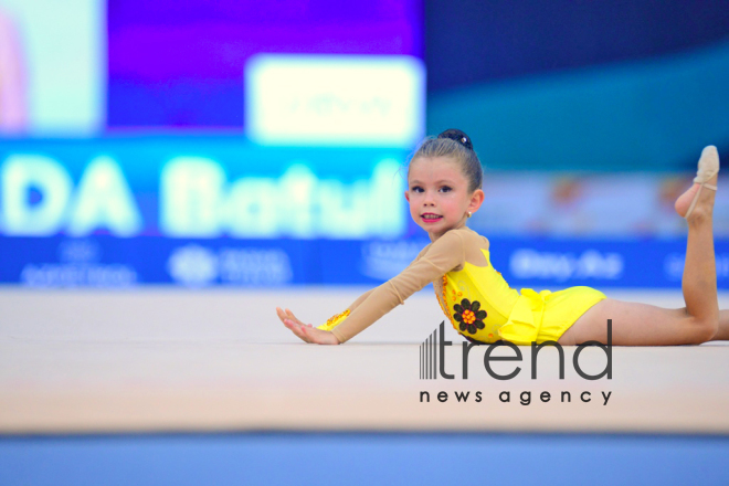 Bakıda bədii gimnastika üzrə "GymBala" adlı beynəlxalq turnirə start verilib. Azərbaycan, Bakı, 18 avqust , 2018 
 
  