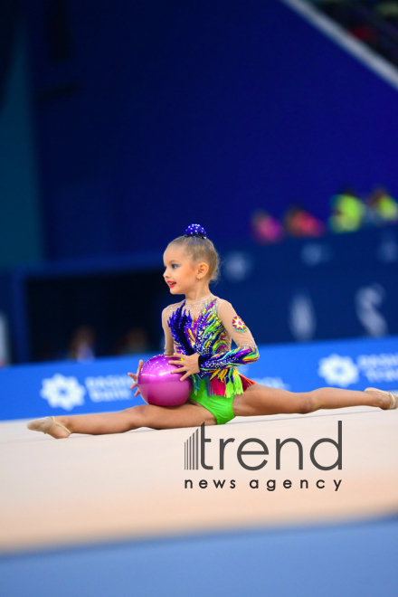 Bakıda bədii gimnastika üzrə "GymBala" adlı beynəlxalq turnirə start verilib. Azərbaycan, Bakı, 18 avqust , 2018 
 
  