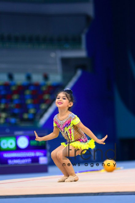 Bakıda bədii gimnastika üzrə "GymBala" adlı beynəlxalq turnirə start verilib. Azərbaycan, Bakı, 18 avqust , 2018 
 
  