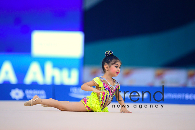 Bakıda bədii gimnastika üzrə "GymBala" adlı beynəlxalq turnirə start verilib. Azərbaycan, Bakı, 18 avqust , 2018 
 
  