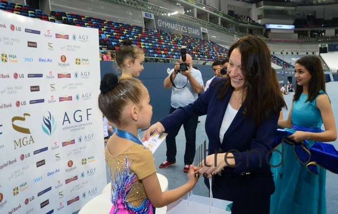 Bakıda bədii gimnastika üzrə "GymBala" adlı beynəlxalq turnirə start verilib. Azərbaycan, Bakı, 18 avqust , 2018 
 
  