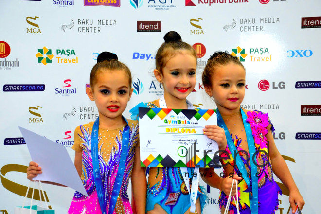 Bakıda bədii gimnastika üzrə "GymBala" adlı beynəlxalq turnirə start verilib. Azərbaycan, Bakı, 18 avqust , 2018 
 
  