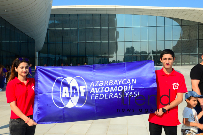 At a parade of classic cars in Baku. Azerbaijan, Baku, august 26, 2018