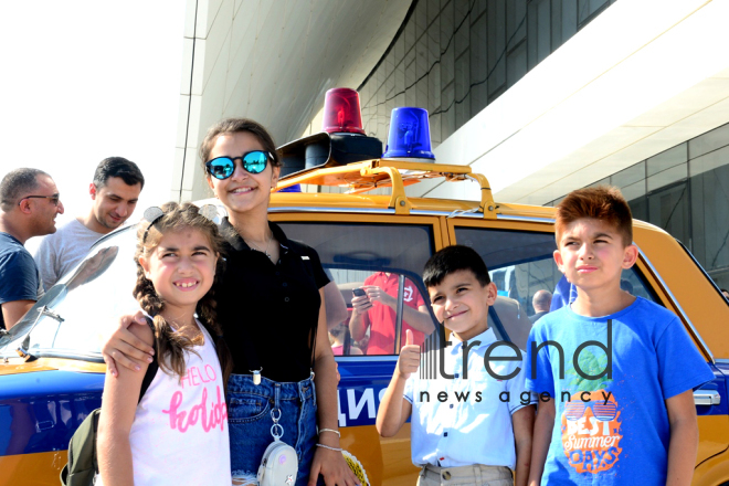 At a parade of classic cars in Baku. Azerbaijan, Baku, august 26, 2018