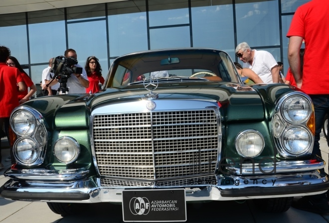 At a parade of classic cars in Baku. Azerbaijan, Baku, august 26, 2018