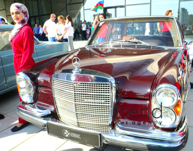 At a parade of classic cars in Baku. Azerbaijan, Baku, august 26, 2018