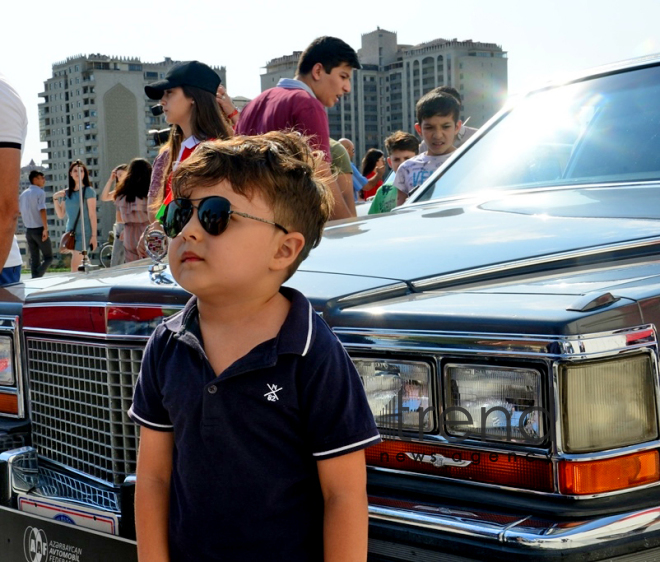 At a parade of classic cars in Baku. Azerbaijan, Baku, august 26, 2018