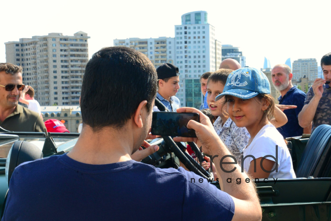 At a parade of classic cars in Baku. Azerbaijan, Baku, august 26, 2018