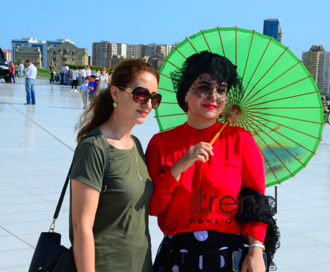 At a parade of classic cars in Baku. Azerbaijan, Baku, august 26, 2018