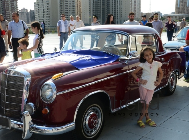 At a parade of classic cars in Baku. Azerbaijan, Baku, august 26, 2018