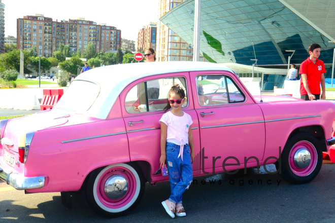 At a parade of classic cars in Baku. Azerbaijan, Baku, august 26, 2018