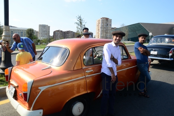 At a parade of classic cars in Baku. Azerbaijan, Baku, august 26, 2018