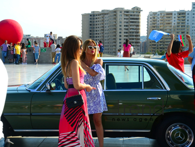 At a parade of classic cars in Baku. Azerbaijan, Baku, august 26, 2018