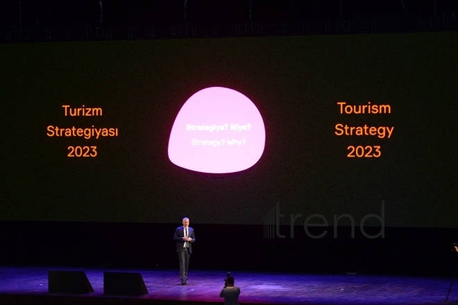 Azerbaijan presents its national tourism brand.Azerbaijan, Baku, October 18, 2018
